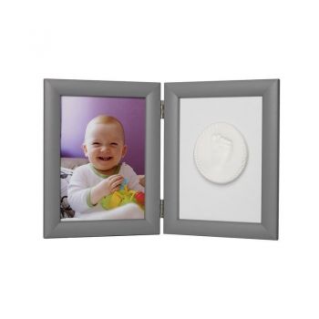 Baby HandPrint - Kit mulaj Memory Frame, Cu rama foto 13x18 cm, Silver