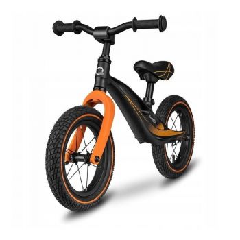 Bicicleta cu roti gonflabile, cu cadru din magneziu, fara pedale, 12 inch, Bart Air, Negru