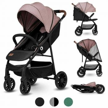 Carucior sport Zoey, De la nastere, Cu accesorii, Cadru Aluminiu, 0- 15 kg, Roz