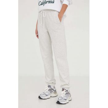 Hollister Co. pantaloni de trening culoarea gri, melanj