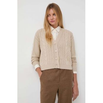 Max Mara Leisure cardigan din lana culoarea bej