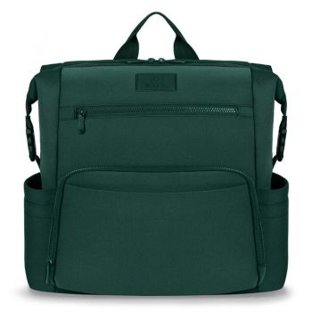 Rucsac impermeabil pentru mamici Cube, Cu 12 compartimente si salteluta de schimbat, prindere carucior, Verde