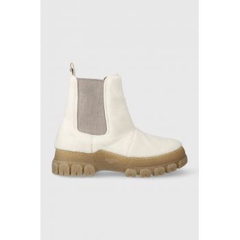 Weekend Max Mara cizme Muschio culoarea bej, cu platforma, 2357960534600