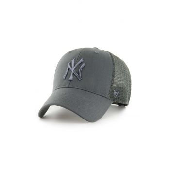 47brand șapcă MLB New York Yankees culoarea gri, cu imprimeu B-BRANS17CTP-CCC