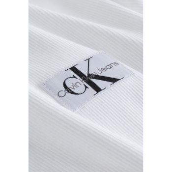 Bluza din amestec de bumbac organic cu detaliu logo