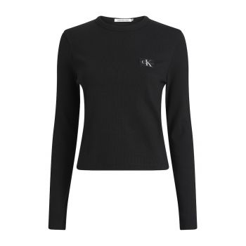 Bluza din amestec de bumbac organic cu detaliu logo
