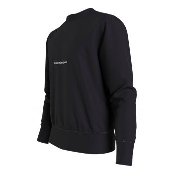 Bluza sport cu decolteu la baza gatului si logo