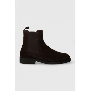 Gant botine din piele intoarsa Rizmood barbati, culoarea maro, 27653438.G46