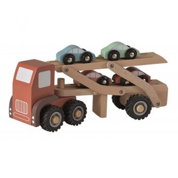 Jucarie Camion cu 4 masini din lemn