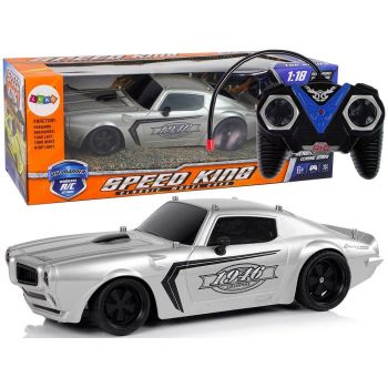 Masinuta sport RC pentru copii cu telecomanda, argintie, 1:18, 10247