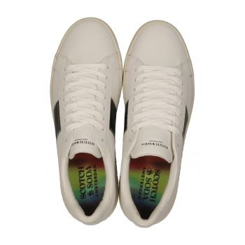 Pantofi sport de piele cu garnituri de piele intoarsa