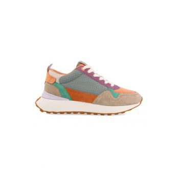 Pantofi sport de piele intoarsa cu model colorblock Telfes