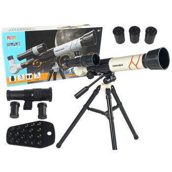 Telescop astronomic pentru copii, jucarie educationala cu suport, LeanToys, 9451
