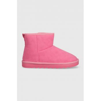 United Colors of Benetton cizme de iarna pentru copii culoarea roz ieftina