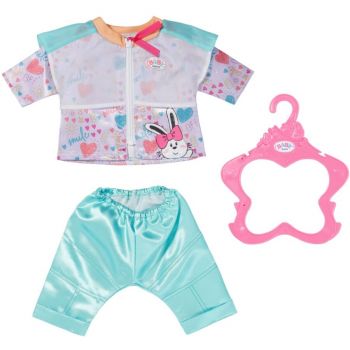 ZAPF Creation BABY born® leisure suit Aqua 43cm, doll accessories (jacket and trousers, including clothes hanger)
