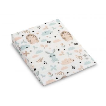 Husa pentru perna Sensillo 30x38 cm Arici si Iepurasi Alba