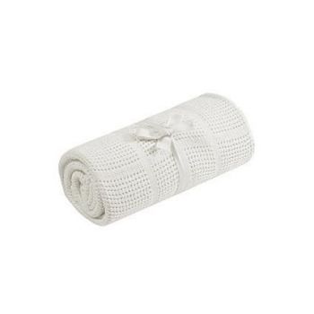 Paturica celulara din bambus 90x60 cm Comfi Love Bright White 844265