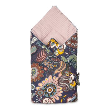 Paturica nou-nascut Sensillo Wafel Wrap Boho Roz 75x75 cm