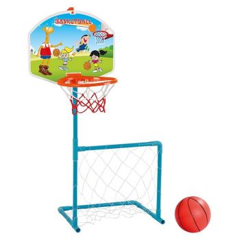 Set poarta de fotbal cu cos de baschet Pilsan MAGIC