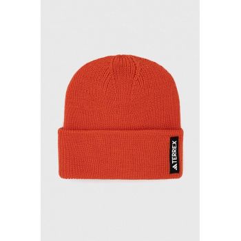 adidas TERREX șapcă TERREX culoarea portocaliu, de lana, din tricot gros HZ0085