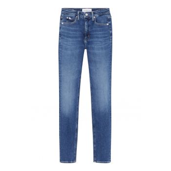 Blugi skinny cu aspect decolorat