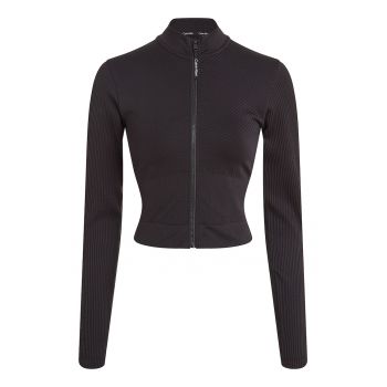 Bluza crop cu fermoar pentru antrenament