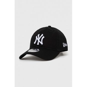 New Era șapcă de baseball din bumbac culoarea negru, cu imprimeu, NEW YORK YANKEES