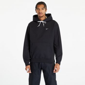 Nike Solo Swoosh Men's Fleece Pullover Hoodie Black/ White