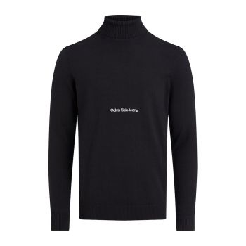 Pulover regular fit cu guler inalt