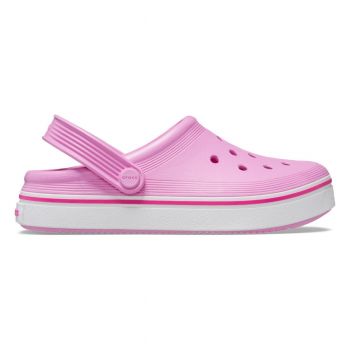 Saboți Crocs Crocband Off Court Clog Kids Roz - Taffy Pink de firma originali