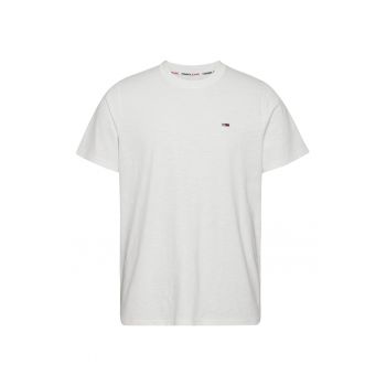 Tricou cu decolteu la baza gatului si detaliu logo
