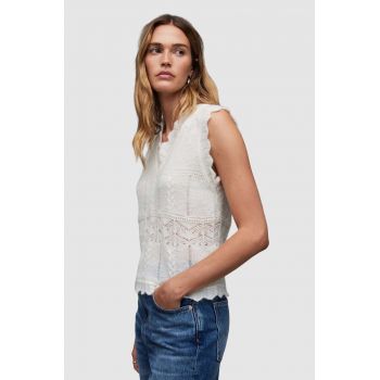 AllSaints tricou VANESSA femei, culoarea alb