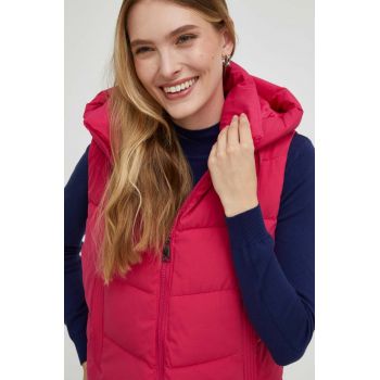 Answear Lab vesta femei, culoarea roz, de iarna