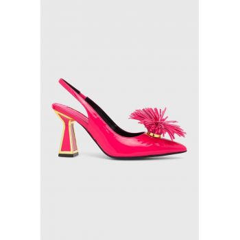 Kat Maconie pantofi de piele Shani culoarea roz, cu toc drept, cu toc deschis de firma originali
