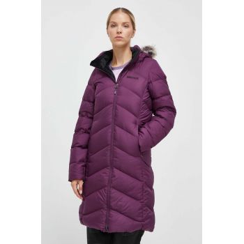 Marmot geaca de puf Montreaux femei, culoarea violet, de iarna de firma originala