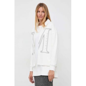 Max Mara Leisure bluza femei, culoarea bej, cu imprimeu