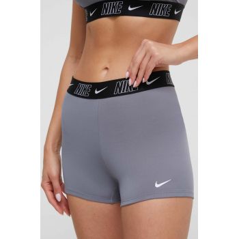 Nike pantaloni scurti de baie Logo Tape culoarea gri de firma original