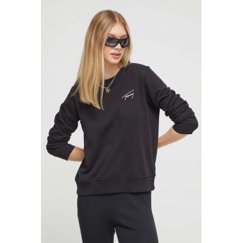 Tommy Jeans bluză femei, culoarea negru, uni DW0DW16906