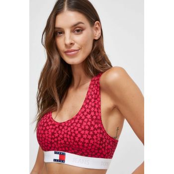 Tommy Jeans sutien culoarea roz, modelator