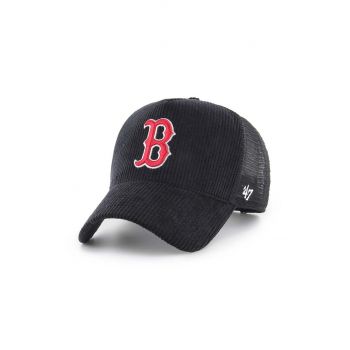 47brand sapca MLB Boston Red Sox culoarea negru, cu imprimeu ieftina