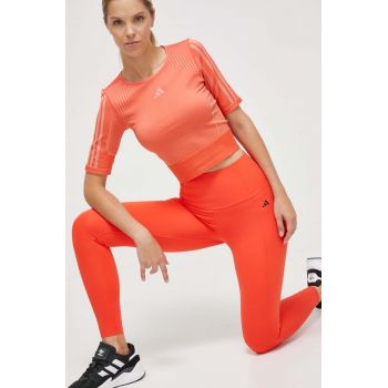adidas Performance tricou de antrenament culoarea portocaliu de firma original