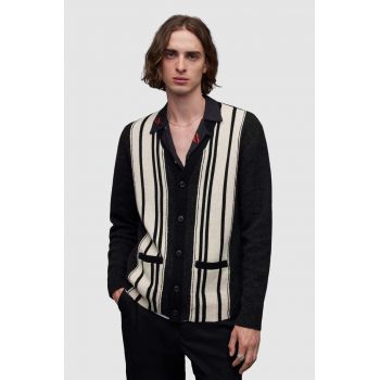 AllSaints cardigan din amestec de lana BERKLEY culoarea negru de firma original