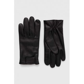 BOSS manusi de piele barbati, culoarea negru