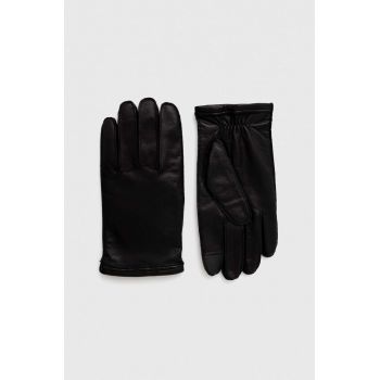 BOSS manusi de piele barbati, culoarea negru