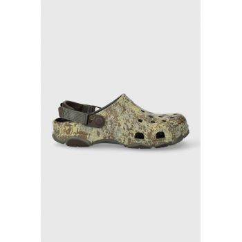 Crocs papuci ALL TERAIN MOSS CLOG barbati, culoarea verde, 209206 de firma originali