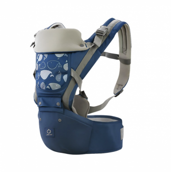 Marsupiu ergonomic cu scaunel de sustinere, SR04, albastru ieftin