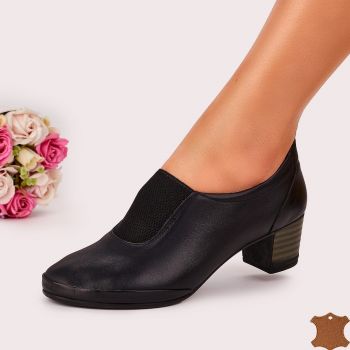 Pantofi Casual Dama Negri Piele Naturala Imptus