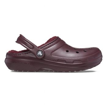 Saboti Crocs Classic Lined Clog Bordo - Dark Cherry ieftini