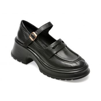 Pantofi EPICA negri, 2153726, din piele naturala