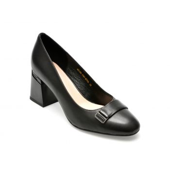 Pantofi EPICA negri, 4F3199, din piele naturala